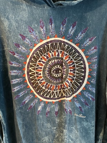 Herren Kathmandu Imports Batik Langarm Hemd mit Auge / No Time Größe XL - Bild 2 von 6