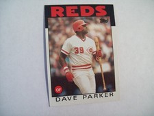 DAVE PARKER Cincinnati Reds 1986 TOPPS #595 Pittsburgh Pirates MLB BASEBALL HOF