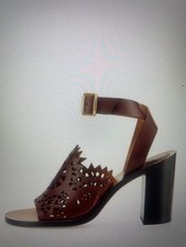 New Chloe Leather Kelby Bordeaux Burgundy  color sandals. Size 6.