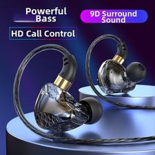 Wired In Ear Headphones with Silicone Tips and Bass Boost for Mobile Devices