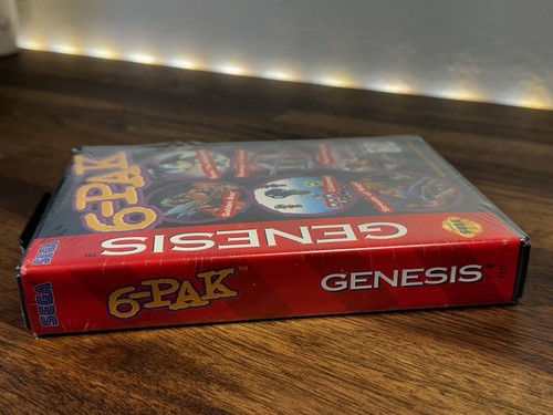 6-Pak Sega Genesis Factory Sealed, brand new with hangtag RARE first print - Picture 8 of 11