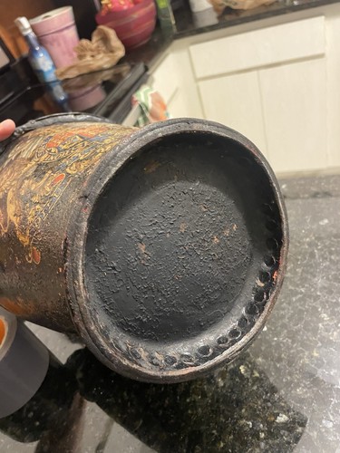 Cubo de fuego de cuero fino del siglo XIX pintado con escudo real georgiano - Imagen 8 de 18