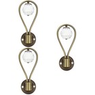 3 Paare Kristall Vorhanghalter Wandhaken Wandmontierte Vorhangsteuerhaken Haken