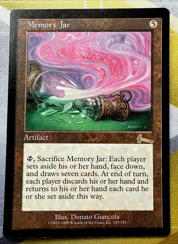 Memory Jar  #129/143 - USG - Rare - Magic the Gathering - Vintage WOTC 1999!! - Picture 1 of 12
