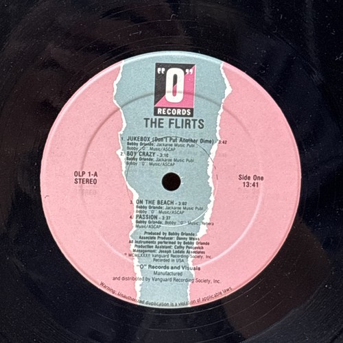 The Flirts 10¢ Cents A Dance Vinyl LP Record Album Synth-Pop Passion OLP-1 - Picture 3 of 6