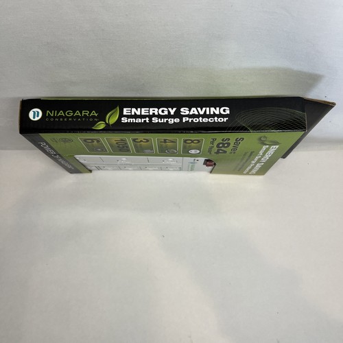 Niagara Conservation Smart Surge Protector Energy Saver 8 Outlets 6' Power Cord - Afbeelding 5 van 5