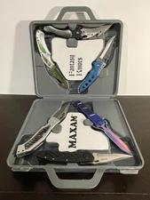 MAXAM FANTASY 6 FOLDING KNIFE COLLECTION SET WITH CASE - 6 POCKETKNIVES TOTAL