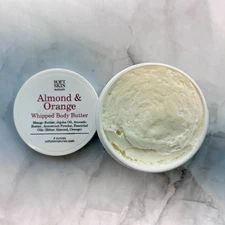 Handmade Almond & Orange Vegan Whipped Body Butter Dry Skin-FREE SHIPPING
