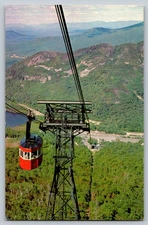Vintage Tram Car Postcard Cannon Mountain Aerial Tramway New Hampshire