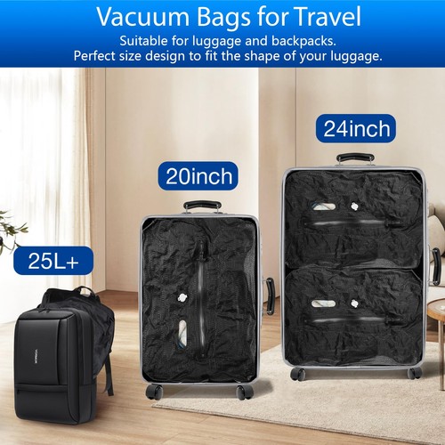 Vacuum Bags for Travel with Wireless Pump, 2PC Revolutionary Reusable Compres... - Bild 7 von 8