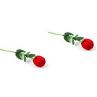 2 stücke Neuheit romantische rote rose geformte Schmuck Verlobungsring