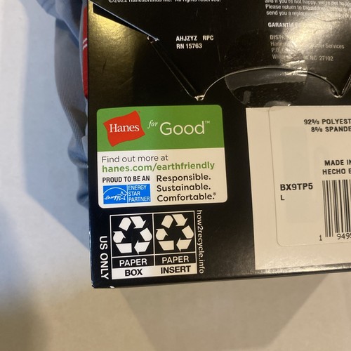 Hanes Boys' X-Temp Stretch Boxer Brief Tagless Underwear, 5-Pack, Size L (12-14) - Picture 6 of 6