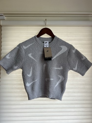 Nike Sportswear Phoenix Cozy Boucle Damen Slim Cropped Strick Top Gr. Medium M