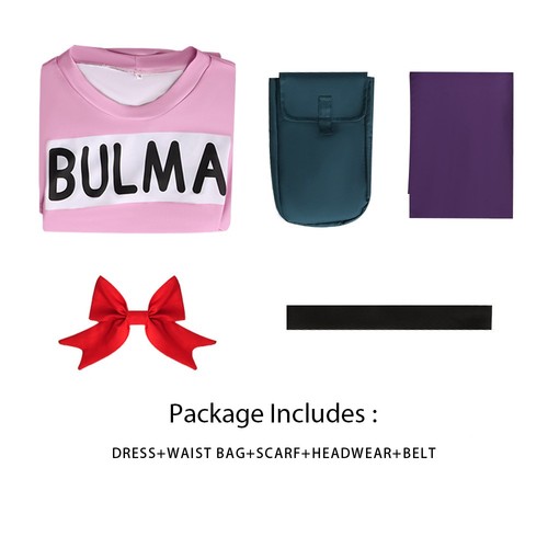 Anime Dragon Ball Bulma Vestido Disfraz Conjunto Para Halloween Juegos con disfraces Fiesta Trajes - Imagen 2 de 10