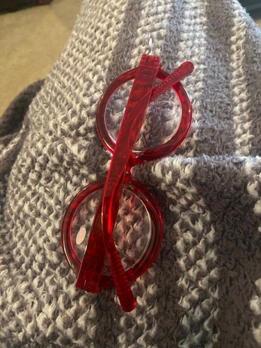 Lunettes +3,00 rouges rondes fun - Photo 3/3