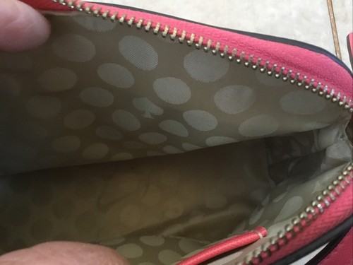 Kate Spade Coral / Bright Neon Red Shoulder Bag - Hardly Used - Picture 8 of 9