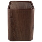 Swing Lid Trash Can: 8.5 L Imitation Wood Grain Garbage Can with Lid -