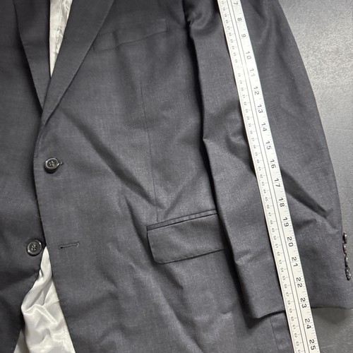 Tuta Hart Schaffner Marx lana grigia 2 pezzi 44R 38W business tinta unita uomo - Foto 6 di 14