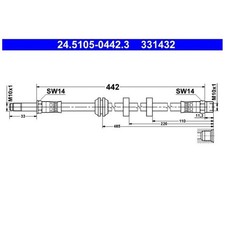 2x Bremsschlauch vorne für Seat Cordoba 6K1 6K5 Ibiza 2 Inca 6K9 | 414244