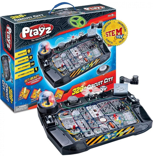 Playz Advanced Electrical Circuit Board Engineering Kit Kids 328+ STEM Science - Picture 1 of 6