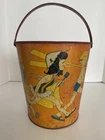 Vintage Ohio Art Tin Sand Pail, Illustrated By Elaine Ends Hileman