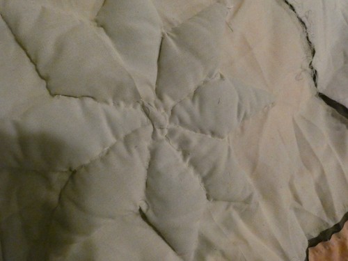 Schneeflocke Handarbeit Quilt Top Stofftier Schneeflocken Zusammengesetzt Vintage 80 x 80" - Bild 8 von 10