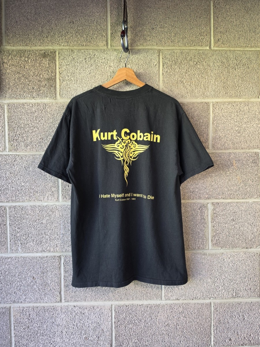 Rare Kurt Cobain Nirvana Vintage Shirt Size L Embroidered Rock And