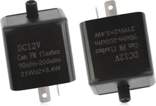 2PCS 12V LED Flasher Relay 2 Pin,Adjustable Turn Signal Relay for Repairing Moto