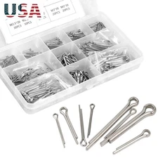 420pcs Stainless Steel Cotter Pin Split Pins Assortment Kit Straight Hairpin