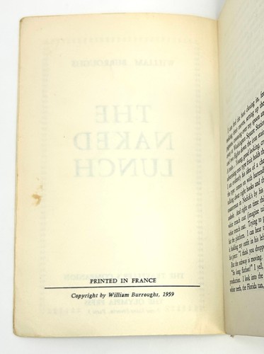 Naked Lunch, William S. Burroughs. True First Edition, 1st State. Olympia Press. - Imagen 8 de 8