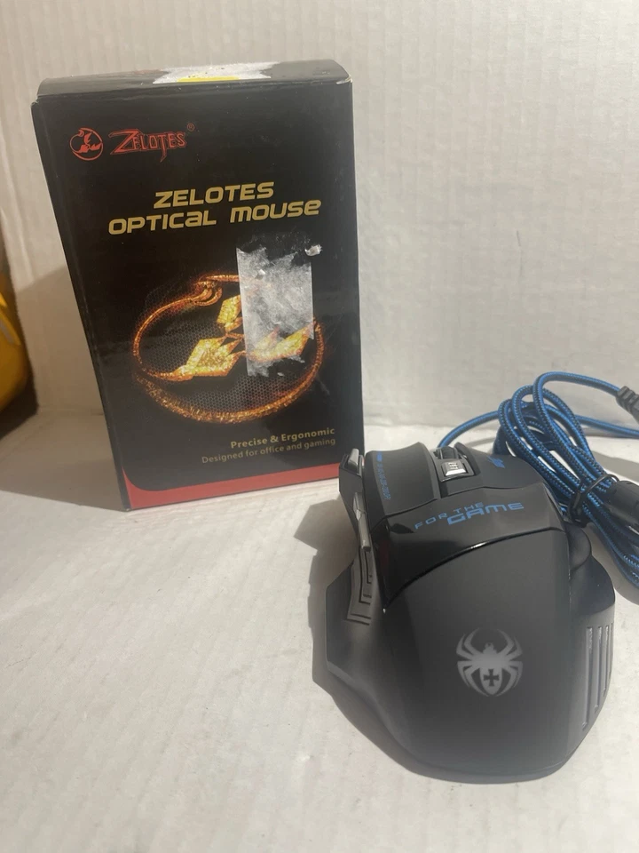 ZELOTES T-80 BIG MAC USB Wired Gaming Mouse Multi Color LED Optical 7 Button - Image 2 of 3