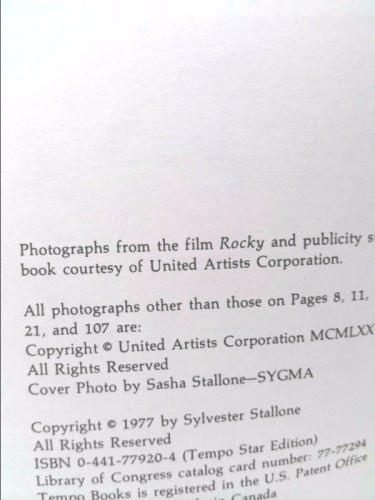 Scrapbook officiel Rocky de Sylvester Stallone par Sylvester Stallone - Photo 2/5