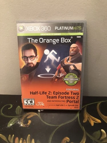 The Orange Box Half Life 2 Portal (Xbox 360, 2007) Complete With Manual