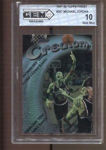 1997-98 Michael Jordan Topps Finest #287 Gem Mint 10 Chicago Bulls GOAT MVP HOF