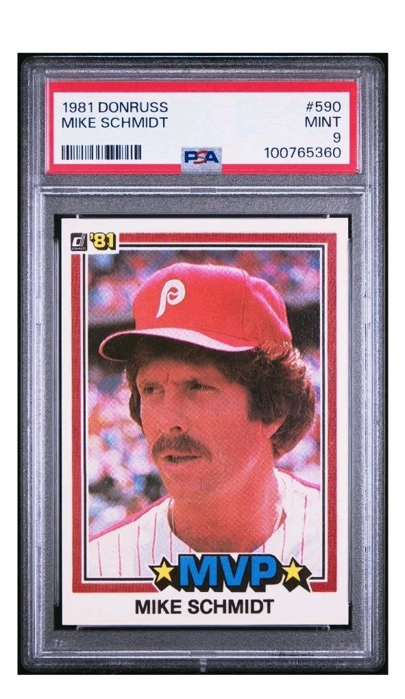 🔥⚾️1981 DONRUSS #590 MIKE SCHMIDT PHILLIES HOF PSA 9🔥🏟