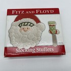 2007 Fitz And Floyd Stocking Stuffers Christmas Santa Snack Plate With Spreader
