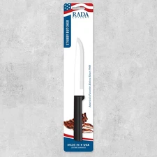 Rada DW206 Stubby Butcher Knife, kitchen cutlery USA made L/R, dishwasher safe