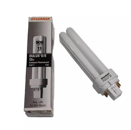 Brand New Sylvania 20671 Dulux D/E 13W Light Bulb CF13DD/E/835 G24q-1 EOL - Picture 1 of 3