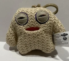 Fuggler ~ Mr. Needles ~ Rare Pink Button ~ Keychain Plush Funny Ugly Monster