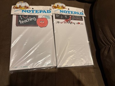 2 Vintage 1980 s Teacher Notepads - New In Packaging - Teacher Touch
