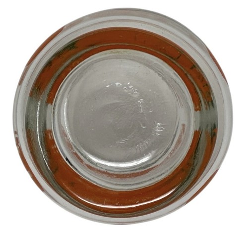 Vintage Anchor Hocking 1980's Juice Glass 4 oz Orange Leaves Retro Granny-Core - Picture 3 of 3