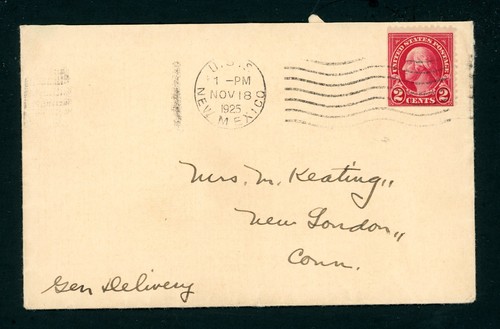 US NAVAL COVER USS NEW MEXICO 18.11.1925 COVER TO NEW LONDON, CT (F)