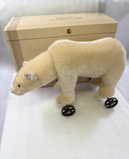 Steiff Polar Bear on Wheels 1910 Replica EAN 400544 Brand New in Box 60/1000
