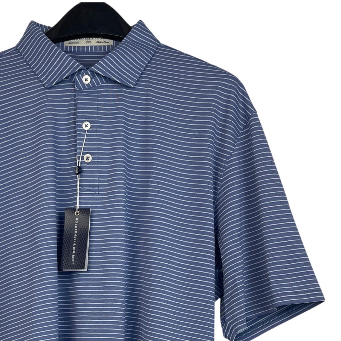 HOLDERNESS & BOURNE M ポロシャツ Men's Blue & White Polo Shirt | Holderness & Bourne