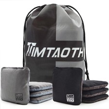 Timtaoth Dual Sided Corn Hole Bags Professional Cornhole black and gray