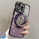 ZXDK Coque Miroir Béquille Paillettes Diamant pour iPhone 15 14 13 12