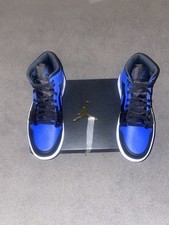 Air Jordan 1 Mid Black Hyper Royal White UK Size 7