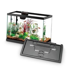 Aquarium Starter Kit with Smart Clean Filtration and LED 20 Gallon Black