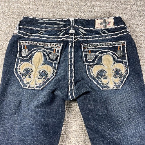 Laguna Beach Bedazzled Pocket Bootcut Blue Jeans Damengröße 25 x 26 - Bild 6 von 6