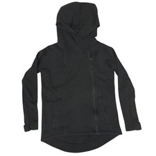 Women's Nike Tech Fleece Long Sleeve Black Cape Hoodie - Black - Size XS
